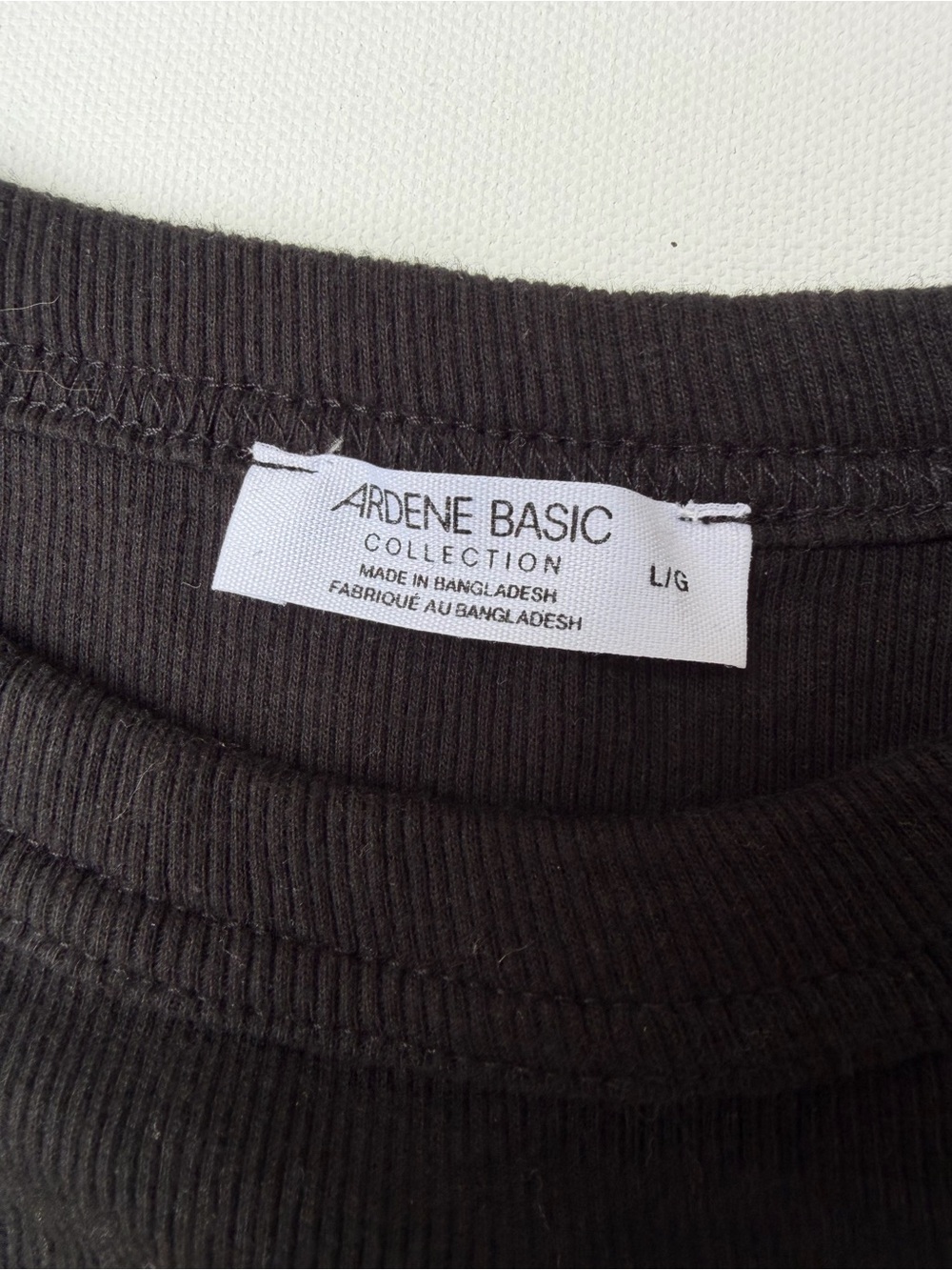 Ardene Black Ribbed Cropped Tank - Picture 2 of 2
